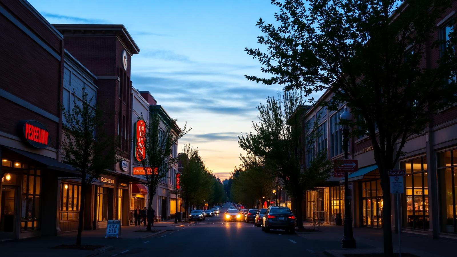 Beaverton, OR small business district served by Snyders Bookkeeping